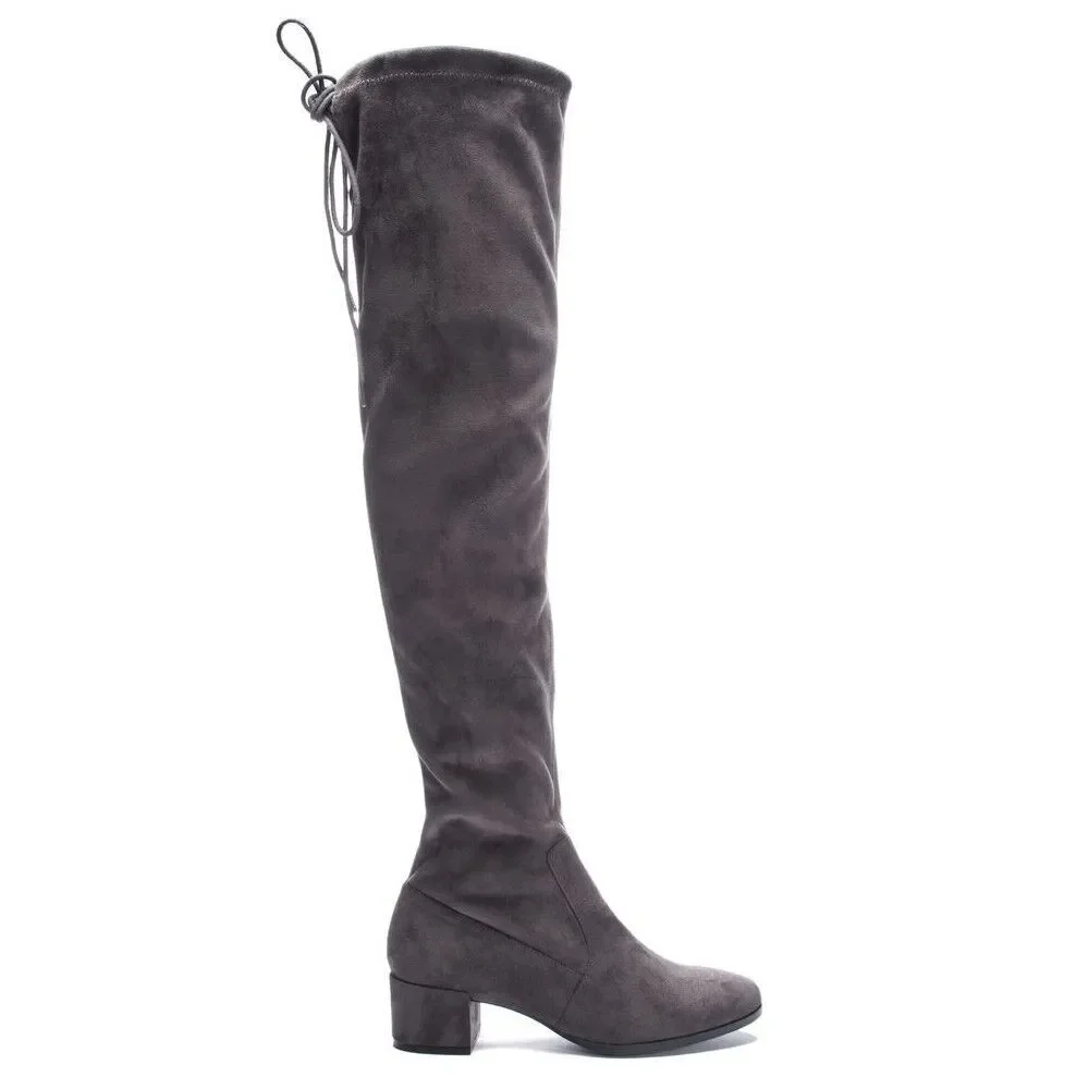 Chinese Laundry Women Over the Knee Sock Boots Mystical Sz US 5.5 Gunmetal Gray